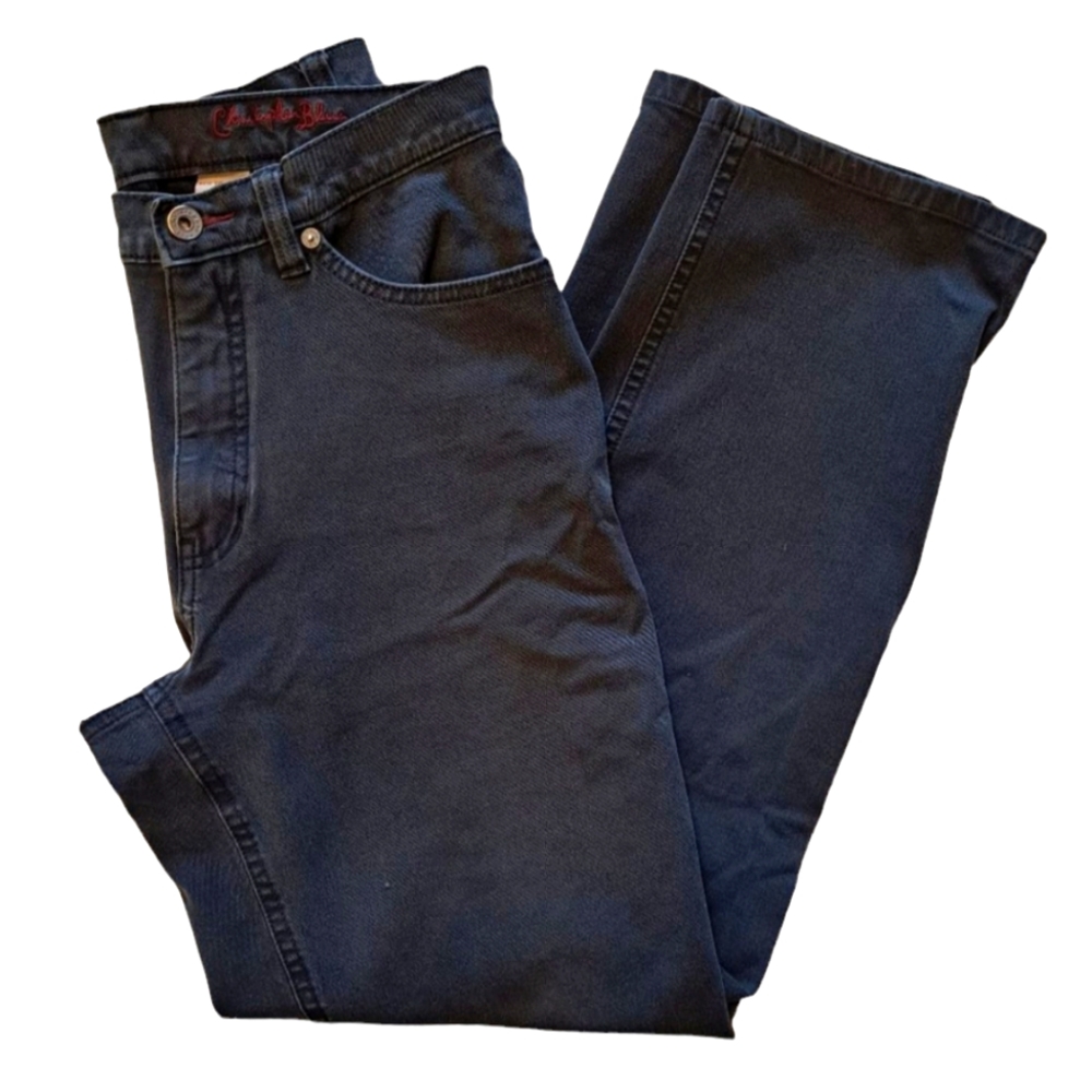 Christopher Blue Black Wash Denim Jeans Stretch Size 8